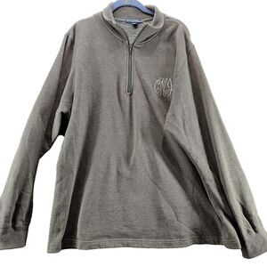 Sport Tech Womens Sweatshirt Gray Size XXL Cotton Blend 1/2 Zip Pullover Pockets